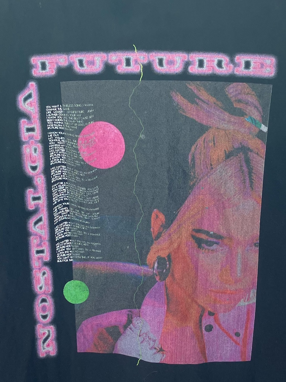 Dua Lipa Future Nostalgia Tour Tee - Black T-Shirt with Album Cover Art Print